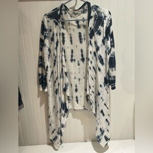 Velvet by Graham & Spencer Monochrome Tie-Dye Cardigan